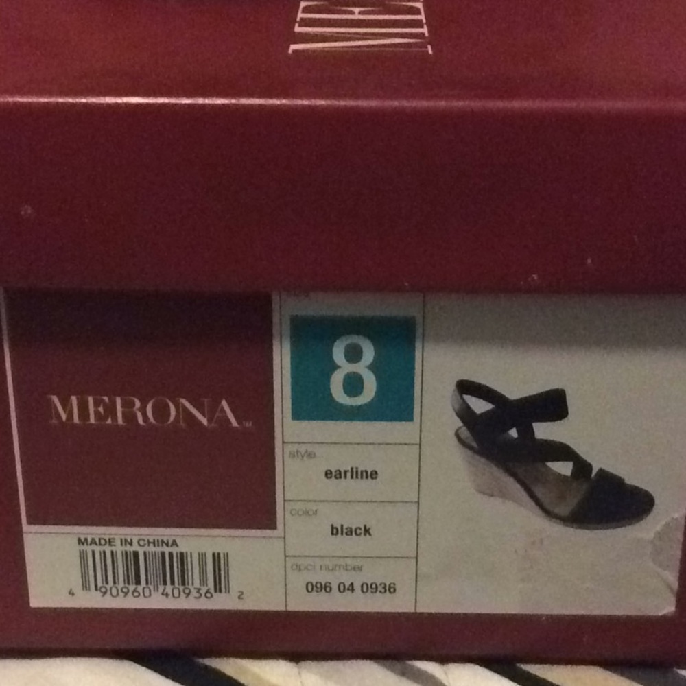 Merona wedged sandals.